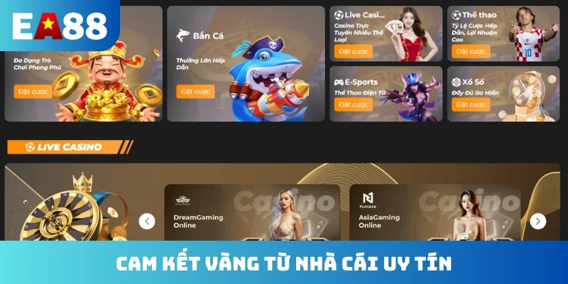 Cam kết vàng từ nhà cái uy tín